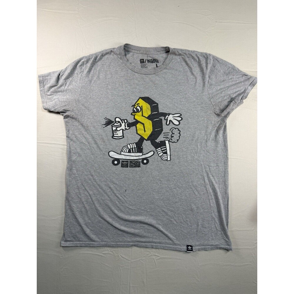 ADIDAS Originals “Beyond The Streets” T‑Shirt – Men’s L – Gray – Cotton – Street - Picture 2 of 9